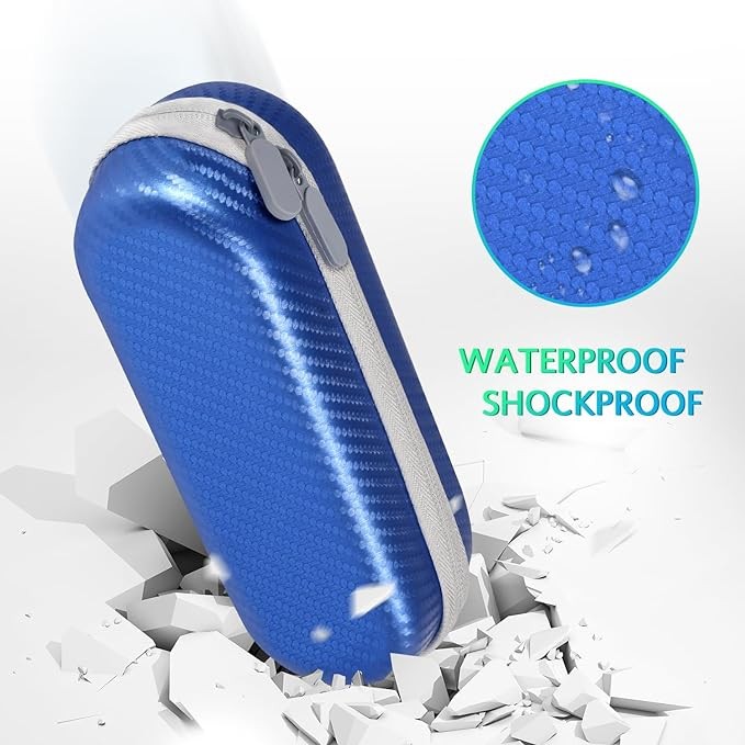 Electric Toothbrush Travel Case, Hard Storage Bag with Electric Toothbrush Caps