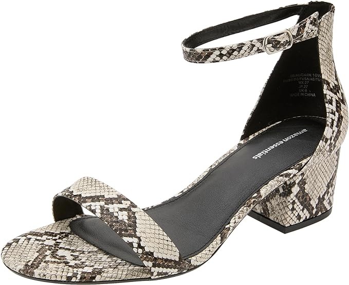 Amazon Essentials Women's Two Strap Heeled Sandal