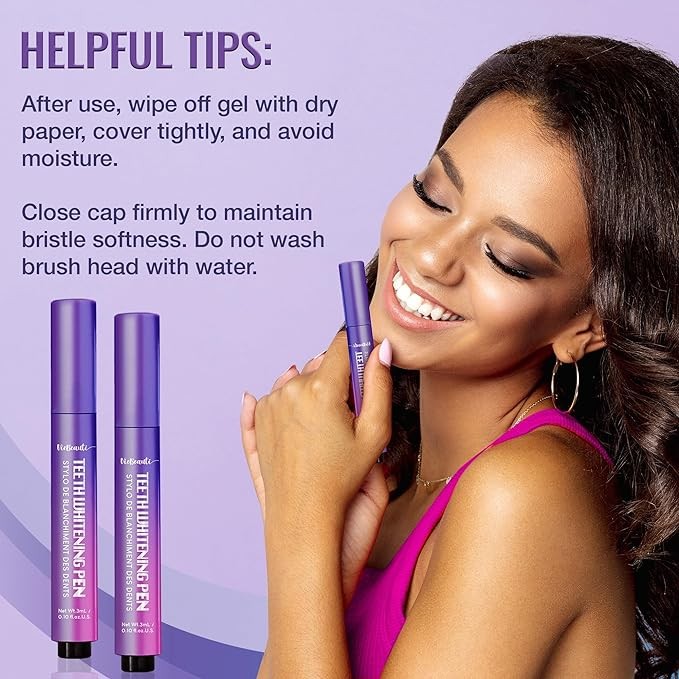 Teeth Whitening Pen Gel Kit: Tooth Whitener with Carbamide Peroxide for Sensitive Teeth - Professional Dental Stain Remover for an Instant Bright Smile