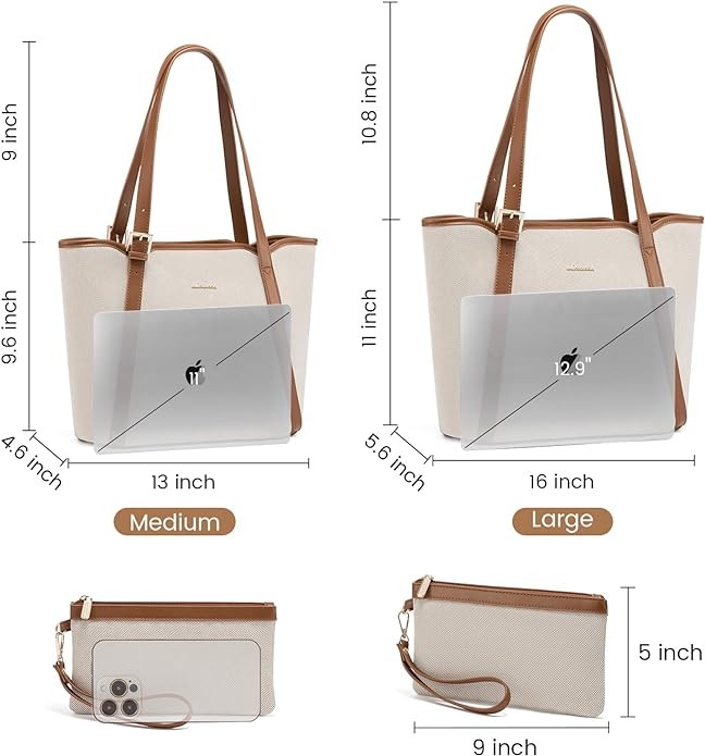 LOVEVOOK Womens Purses and Handbags Designer Tote Purse for Women Canvas Hobo Satchel Shoulder Bag with Compartment